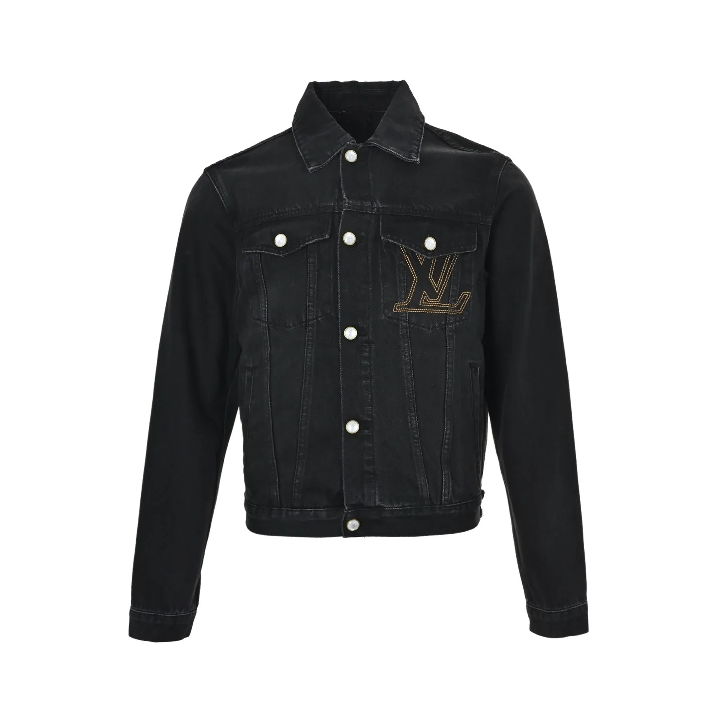 Louis Vuitton/Louis Vuitton 24Fw embroidered logo denim jacket